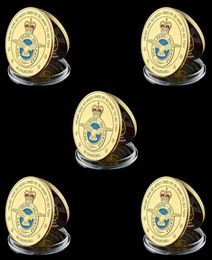 5pcs Challenge Badge Craft Luxembourg Royal Air Force Soldier Retired 1oz Gold Plated Military Commemorative Coin6021491