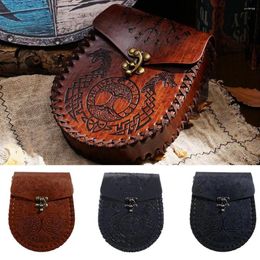 Wallets Medieval Viking Money Pouch Bag Cosplay Hangable Belt Coin Waist Leather Unisex Drawstring Accessories Prop Party P A7Y8