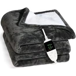 Electric Blanket Flannel Heating Blanket Warm Winter Bedspread Electric Heating Pad Lambs of Wool Electric Blanket Thermal Machine Washable Shawl 231024