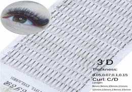 Mink Premade Russian Volume Fans False Eyelashes CD Curl Long Stem Lash Pre Made Eyelash Extension Individual Lashes1397459