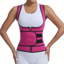 1PC Neoprene Sauna Set Women's Sauna Sweater Tank Top Waist Trainer Adjustable Waist Belt 231025