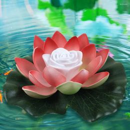 Garden Decorations Floating Pool Light EVA LED Lifelike Lamp Pad Flower Candle Blessing Water For Pond River