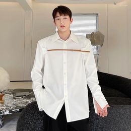 Men's Casual Shirts 2023 Men Long Sleeve Solid Teens Handsome Gentle Fashion Clothing All-match Personal Japanese Streetwear Cosy Blouse P21