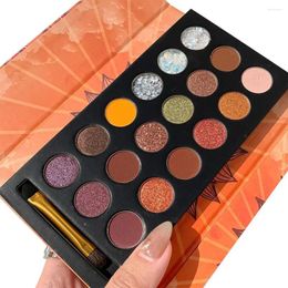 Eye Shadow 18 Colour Eyeshadow Shimmer Matte Glitter Pressed Pearls Makeup Palette Highly Pigmented Blending Powder Long-Lasting