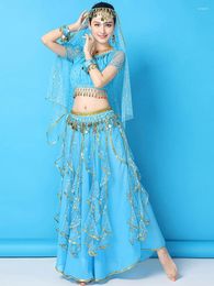 Stage Wear Women Rave Halloween Bellydance Performance Costume Princess Adult Dancewear Sequins Belly Dance Festival Outfit Sets