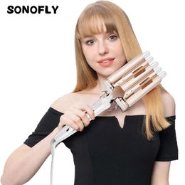 Curling Irons SONOFLY 22mm Five-Barrel Hair Curler Electric Professional Hairdressing Curling Iron Styling Tools For All Hair Types JF-570 231024