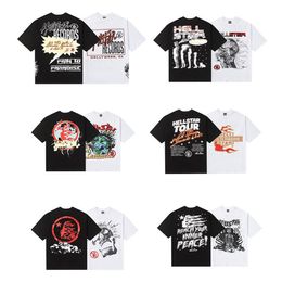 Designer T-shirt Mens and Womens HellStar Print Fashion Casual Short Sleeve High Street Cool Hip Hop Skateboard Boys and Girls Top289M