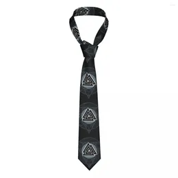 Bow Ties Flame Vikings Valhalla Odin Men Neckties Slim Polyester 8 Cm Classic Neck Shirt Accessories Gravatas Party