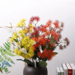 Decorative Flowers Simulation Flower European-style Single Branch Onion Ball Plastic Dandelion Needle Beard Home Furnishings