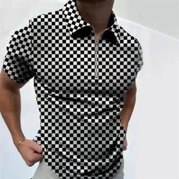 Men Fashion T Shirts Trendy Tees POLO Tops with Printing Mens Summer Casual Breathable Clothing Asian Size228i