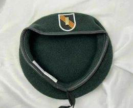 Berets VIETNAM WAR US ARMY 5ST SPECIAL FORCES GROUP Blackish GREEN BERET SECOND LIEUTENANT RANK MILITARY HAT Reenactment