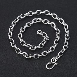 Chokers Real 4mm5mm6mm 100 Solid 925 Sterling Silver Long O Chains Necklace For Boy Men Simple Fine Jewellery S Clasp 231025