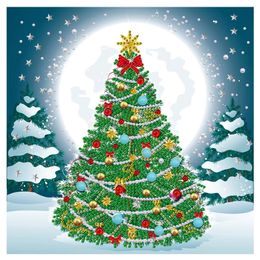 Christmas Decorations 11.8" X 11.8" DIY Diamond Painting Christmas Tree Pattern Step-By-Step 5D Rhinestone Craft Wall Art Home Decor Hobby 231023