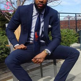 Men's Suits Blazers Classic Slim Fit Suits For Men Business 2 Piece Jacket Pants Set Formal African Groom Wedding Notch Lapel Tuxedo Traje De Hombre Q231025