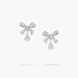 Stud Earrings LONDON Jewelry High Quality 925 Sliver Classic Tilda's Bow Teardrop For Women Charming Gift