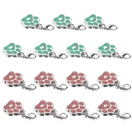 Dog Collars 15PCS Alloy ID Claw Shape Name Hanging Supplies ( Random )