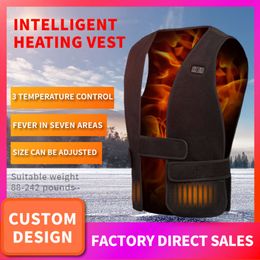 Heating Areas Vest USB Unisex Women Men Winter Heated Thermal Waistcoat For Hiking Warm Hunting Jacket