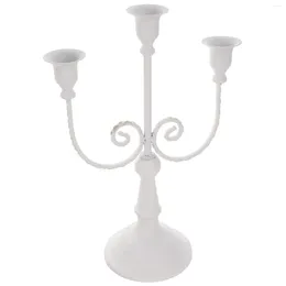 Candle Holders Long Candlestick European Style 3-arms Stand Multi-head Design Iron Home Candelabrum Candleholder Wedding