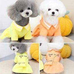 Dog Apparel Princess Style Kindergarten Skirt Cute Pet Letter Print Clothes Backpack Dress Clothing For Cats Supplies