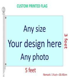 3x5 Feet Custom Flag and Banner Any Logo Any Colour 100D Polyester Digital Printing w shaft cover Grommets6874458