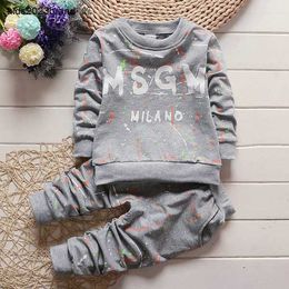 New autumn Tracksuits for Toddler Colorful graffiti Boys Sports suit Baby Clothes Kids Sportswear Clothes Size 1-4Years