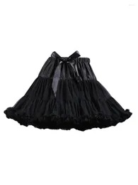 Skirts Women S Elastic Waist Chiffon Petticoat Puffy Tutu Tulle Skirt Halloween Ballet Dancing Multi-Layer Cosplay Fluffy