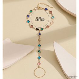 Chain Exquisite and fashionable laser chain colorful gemstone chain bright stone bracelet anniversary gift R231025