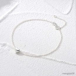 Bangle Heart-Shaped S925 Sterling Silver Bracelet Simple Overlay Wearing Ladies Daily Wear Bracelet Fine Jewellery For Women Gift R231025