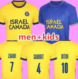 23 24 Maccabi Tel Aviv Mens Soccer Jerseys SABORIT ZAHAVI BITON COHEN MILSON PERETZ JOVANOVIC Home Away Football Shirts Short Sleeve Uniforms