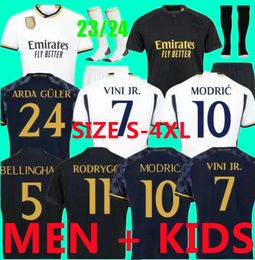 23 24 fãs versão do jogador BELLINGHAM camisas de futebol RODRGO BELLINGHAM 2023 2024 VINI JR camisa de futebol camiseta de futbol homens crianças mulheres uniforme MODRIC