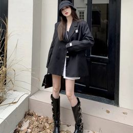 Womens Suits Blazers Autumn Fashion Blazer Femme Tweed Long Coats for Winter Women Mainland China Coat and Jacket 231025