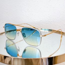 Brand Designer Sunglass For Men Luxury Top Flat Vintage Glasses Fashion Style Summer Sunglasses High Quality Squared Shape UV 400 DT 142