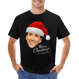 Men's Tank Tops Merry Christmas From St Nic-olas Cage T-Shirt Shirts Graphic Tees Summer Top Plain Mens Workout