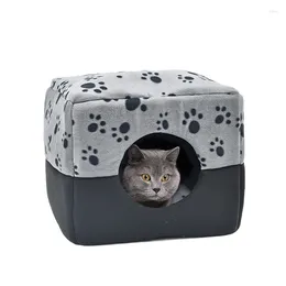 Kennels Pet Dog Multi-functional House Bed Puppy Kennel Warm Sofa Cat Nest Pad Mat For Small Medium Supplies