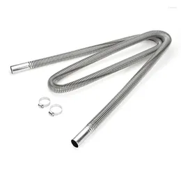 Universal Car Truck Boat -Fuel Air Parking Heater Stainless Steel Exhaust Pipe With 2 Clamps Accessories