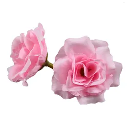 Flores decorativas 10 peças enfeites de flores artificiais de rosa para decorações de casa de chá de bebê MAZI888