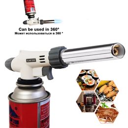 Stoves Flame Gun Welding Gas Torch Multifunctional Barbecue Torch Burner for Cooking Heating Tool Camping BBQ Desserts Soldering 231025