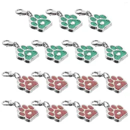 Dog Collars 15PCS Alloy ID Claw Shape Name Hanging Supplies ( Random ) Number Tag