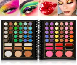 Eye Shadow Just Dance DE039LANCI Professional 78 Color Notebook Design Full Makeup Eyeshadow Highlighter Blusher Lipstick Palet9648269