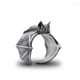 Cluster Rings 1 Piece Women And Men Vintage Animal Bat Open Adjustable Ring Halloween Personality Wing