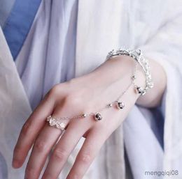 Chain Bracelet Woman Bracelets Bells Bangles Round Jewellery Silver Colour Ring Bracelet for Women Mujer R231025