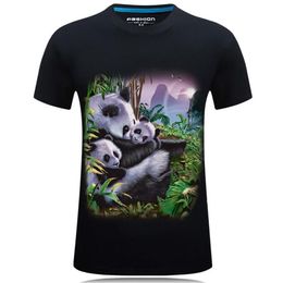 New 3D printing mens designer t shirts shorts sleeve Panda orangutan t-shirt stereo domineering personality luxury hip hop t shirt290O