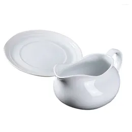 Plates Wide Mouth Sauce Pot Mini Containers Gravy Dish Handle Ceramics Kitchen Gadgets