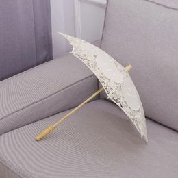 Umbrellas Pography Umbrella Prop Not Rainproof Classical Lace Handmade Cotton Beach For Sand