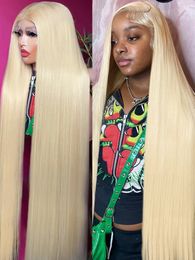 Lace Wigs 30 40 Inch 13x4 Straight 613 Blonde Lace Front Human Hair Wigs Brazilian Colored 13x6 HD Transparent Lace Frontal Wig for Women 231024