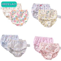 Cloth Diapers 2Pc Girl Underpant Cotton Baby Panties Cartoon Cloth Diapers Non Fluorescent Cotton Cat Butterfly Pink Diaper Pocket Gift 231025