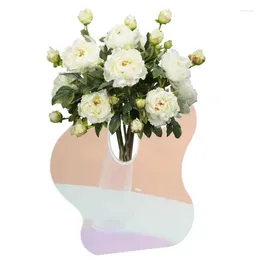 Vases Transparent Acrylic Book Shaped Vase Dried Flowers Garden Decorative Flower Pot Aesthetic Living Room For Gifts