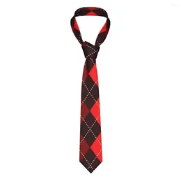 Bow Ties Casual Arrowhead Skinny Argyle Shades Red Plaid Necktie Slim Tie For Men Man Accessories Simplicity Party Formal