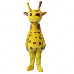 2024 Performance Giraffe Mascot Costumes Carnival Hallowen Gifts Unisex Adults Fancy Games Outfit Holiday Outdoor Advertising Outfit Suit