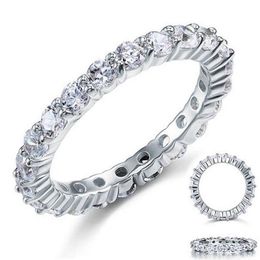 Victoria Wieck Luxury Jewelry Brand Desgin 925 Sterling Silver White Topaz Round Gemstones Women Wedding Engagement Band Ring Gift2989